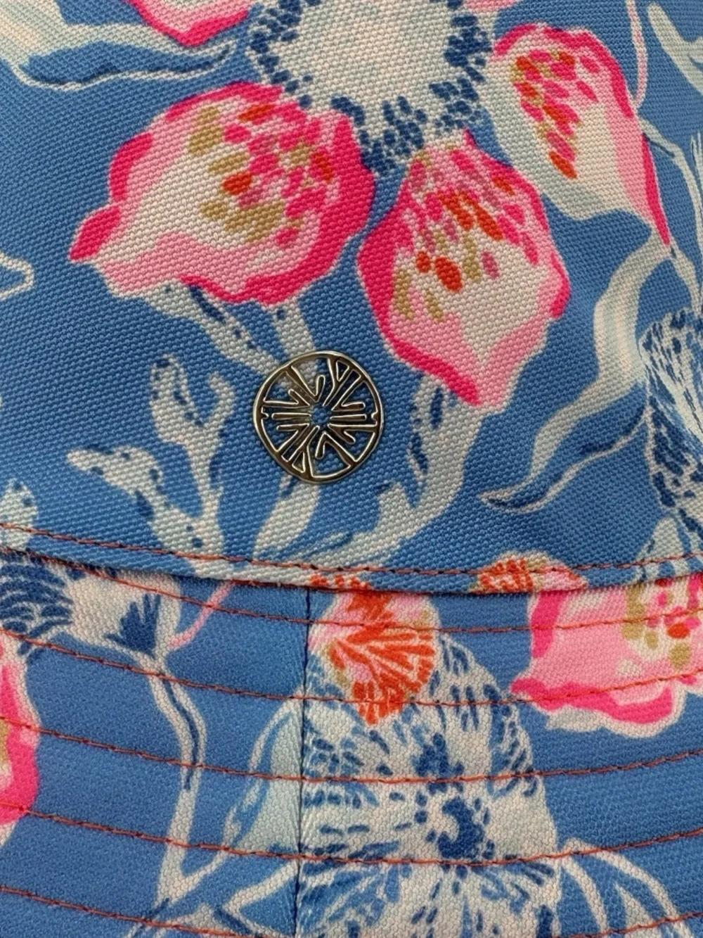 Lilly Pulitzer Blue & Pink Floral Reversible Bucket Hat
